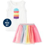 Gymboree / ジンボリー Applique Popsicle トップAnd Rainbow Tutu スカート セット