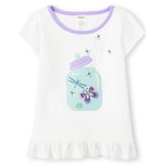 Gymboree / ジンボリー Embroidered Butterfly Ruffle トップ